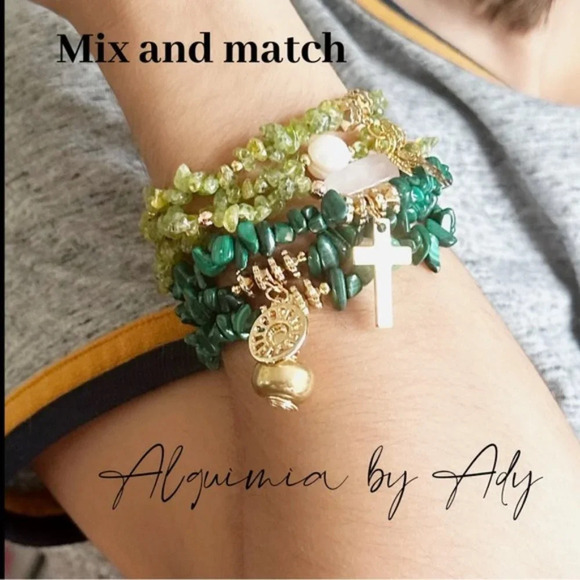 Peridot 15mm steel gold earrings/August birthstone/ dangle - Picture 2 of 6